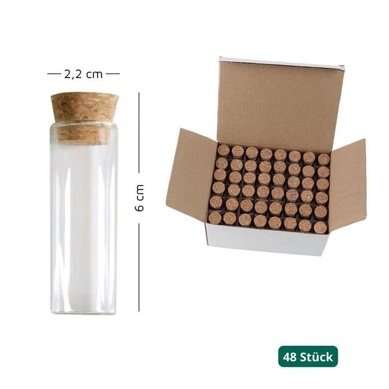 Reagenzglas mini Set für Gastgeschenke (48 Stück)