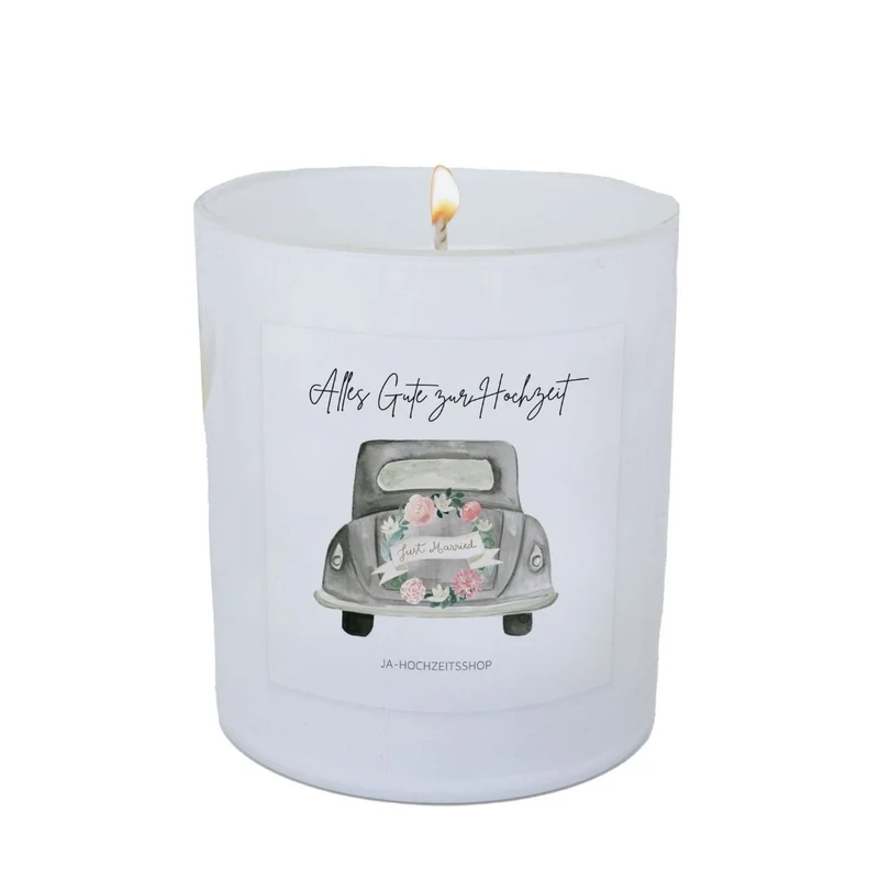 Geschenk Duftkerze zur Hochzeit (1 Stück)