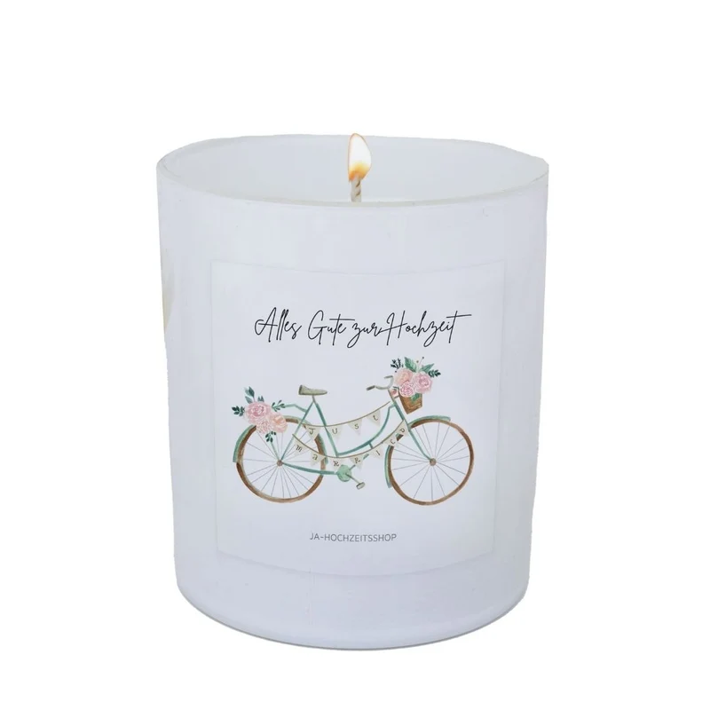 Geschenk Duftkerze zur Hochzeit (1 Stück)
