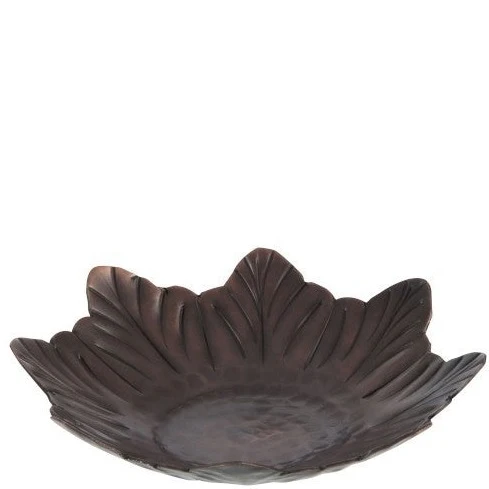 Kerzenteller Metall Schmuckablage BLÜTE kupferbraun ca. 12,5 cm
