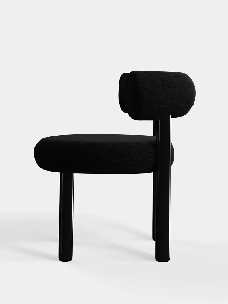 Fat Dining Chair - Schwarz (Kvadrat Hallingdal 65)