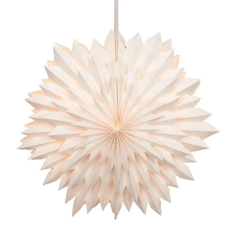 LED Papier Adventsstern 58 cm weiß