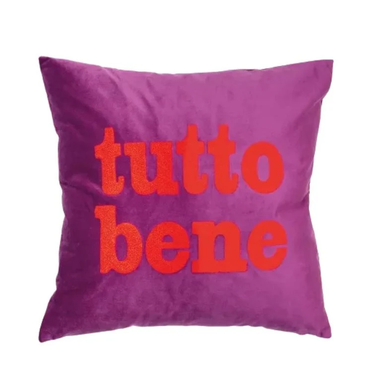 Pad Kissenhülle LETTERS Tutto bene berry 45 x 45 cm