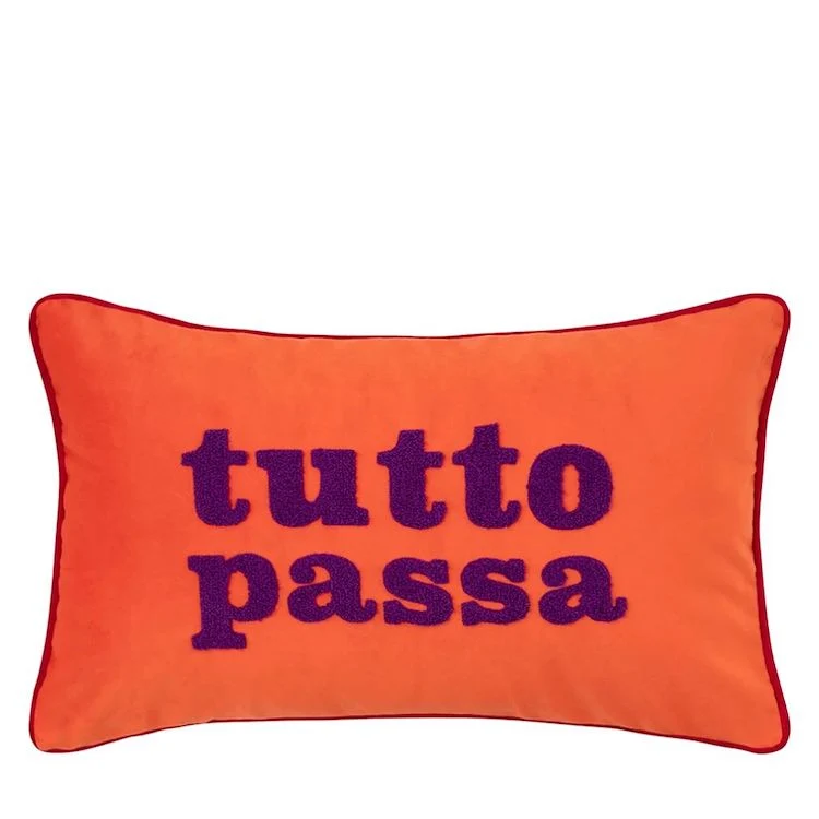 Pad Kissenhülle LETTERS Tutto passa orange 30 x 50 cm