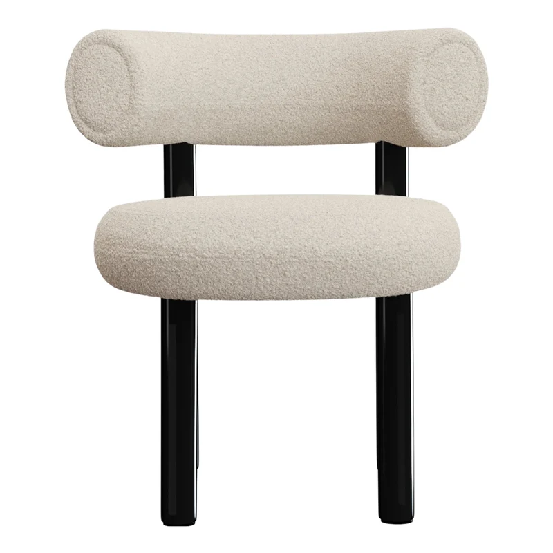 Fat Dining Chair - Weiß (Kvadrat Elle Boucle)