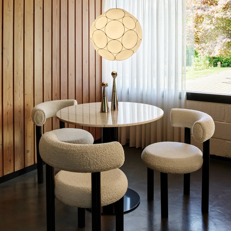 Fat Dining Chair - Weiß (Kvadrat Elle Boucle)