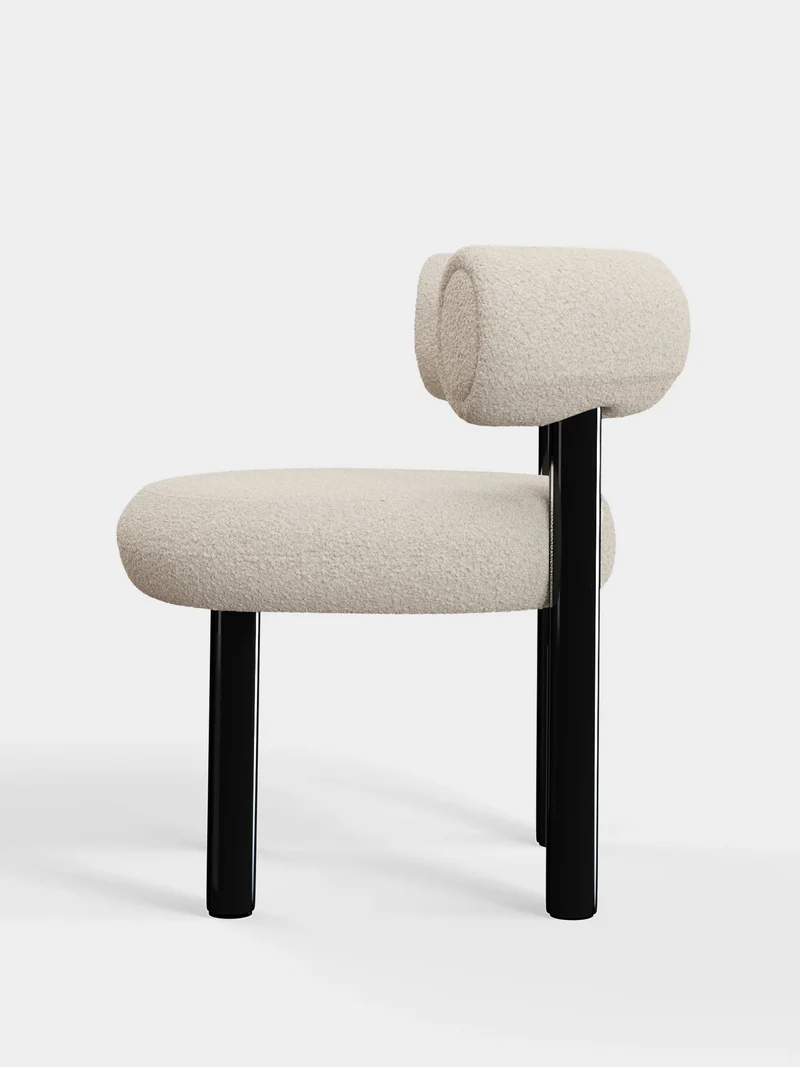 Fat Dining Chair - Weiß (Kvadrat Elle Boucle)