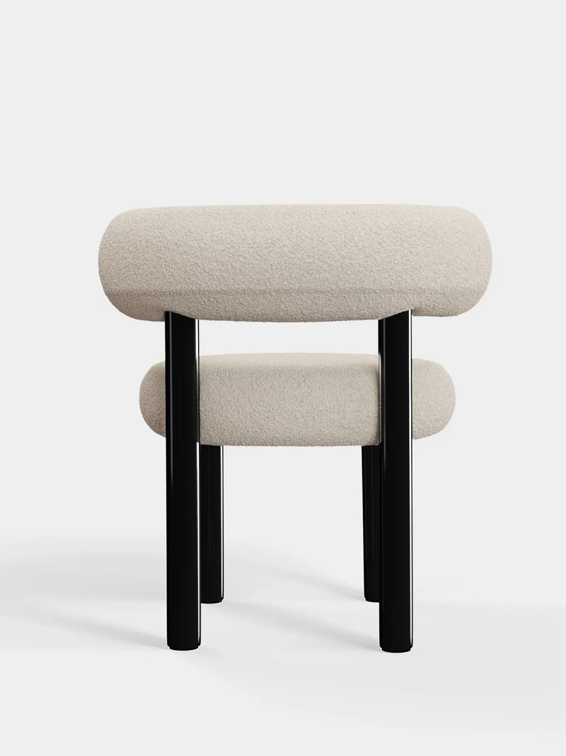 Fat Dining Chair - Weiß (Kvadrat Elle Boucle)