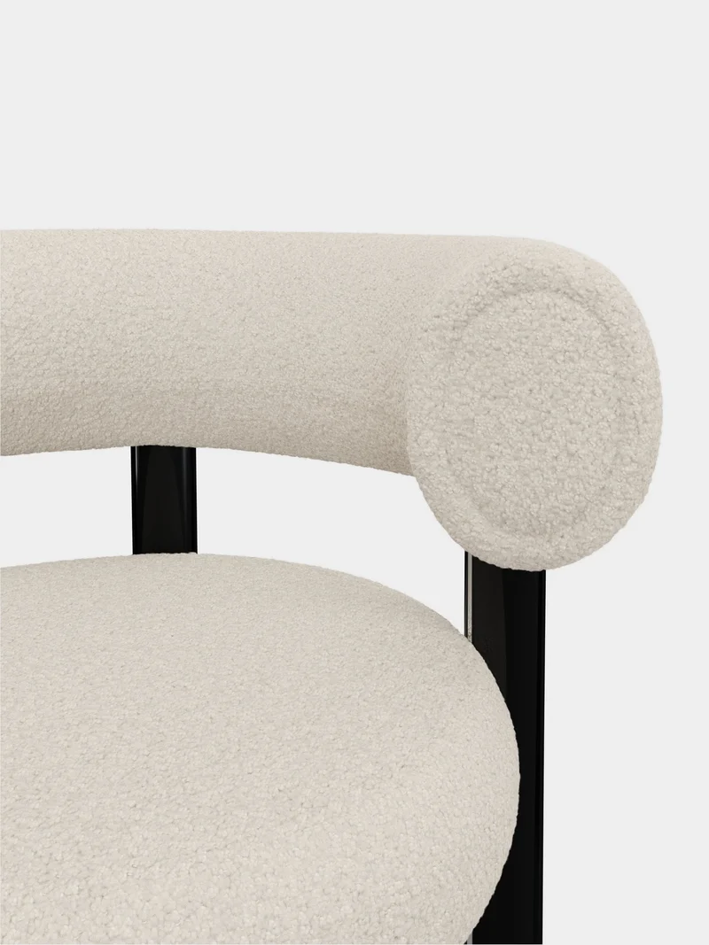 Fat Dining Chair - Weiß (Kvadrat Elle Boucle)
