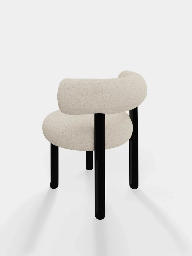 Fat Dining Chair - Weiß (Kvadrat Elle Boucle)