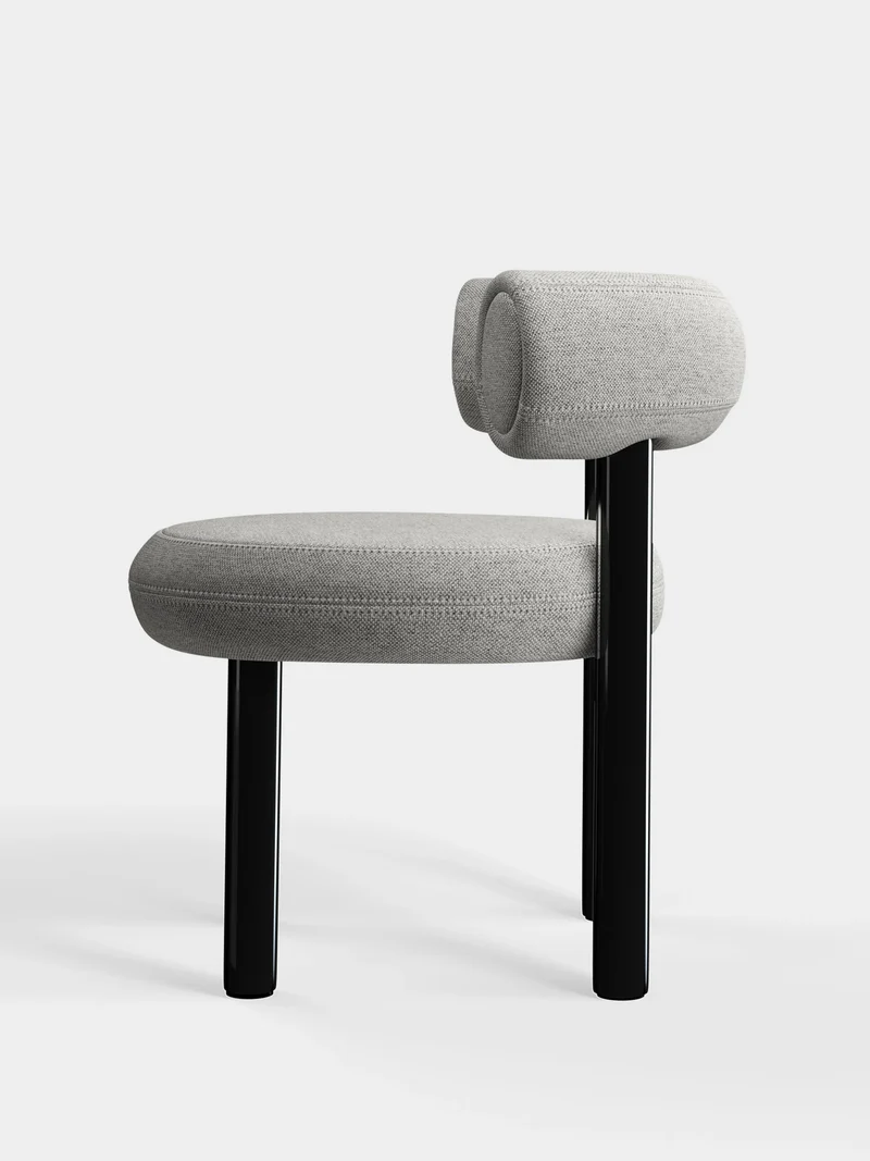 Fat Dining Chair - Hellgrau (Kvadrat Hallingdal 65)
