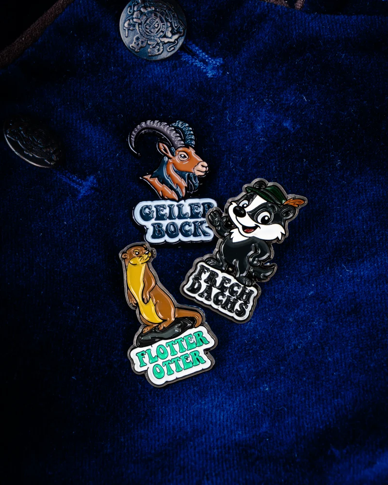 3er Set Pins Bergbach