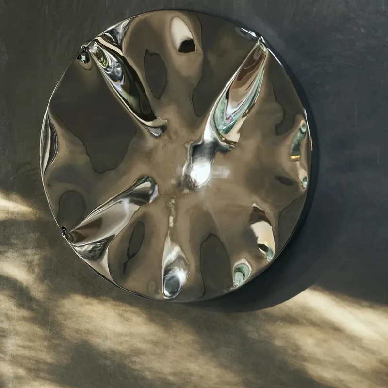 HKliving - Dent Wandskulptur Chrom Deko