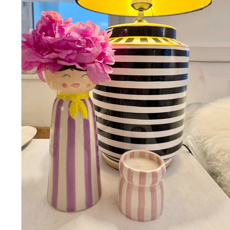 Gestreifte Vase Mr & Miss Hyazinthenglas