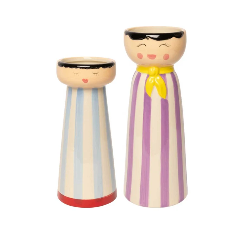 Gestreifte Vase Mr & Miss Hyazinthenglas