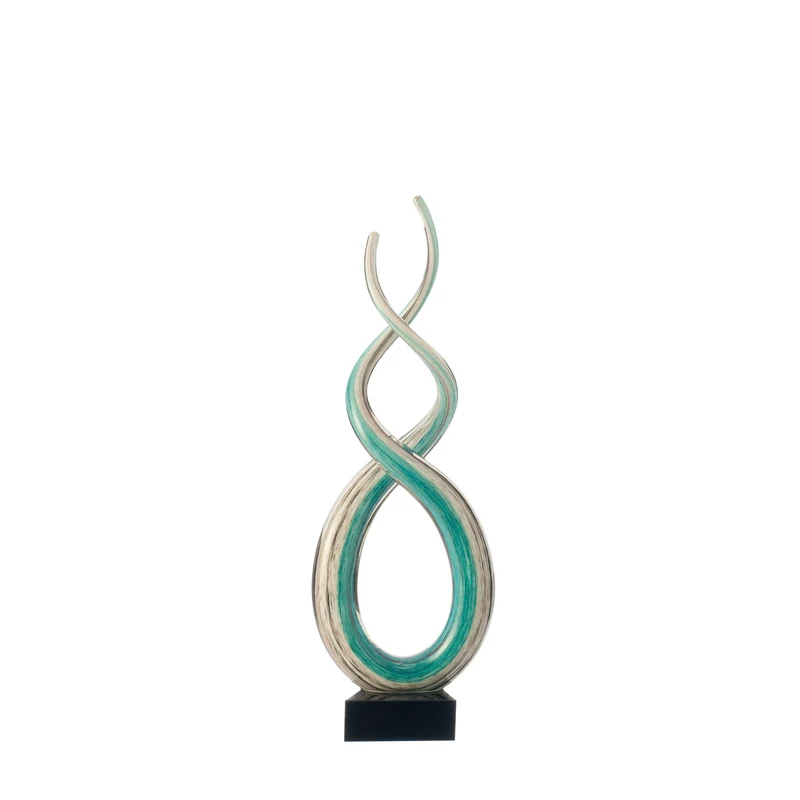 Skulptur SCULPTURE 39 cm türkis Rotate