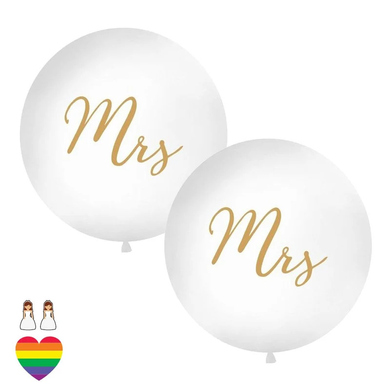 XXL Luftballon Set Mrs & Mrs (2 Stück)