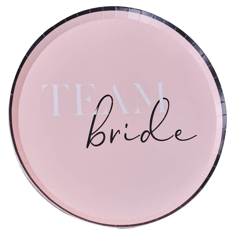 Pappteller Team Bride (8 Stück)