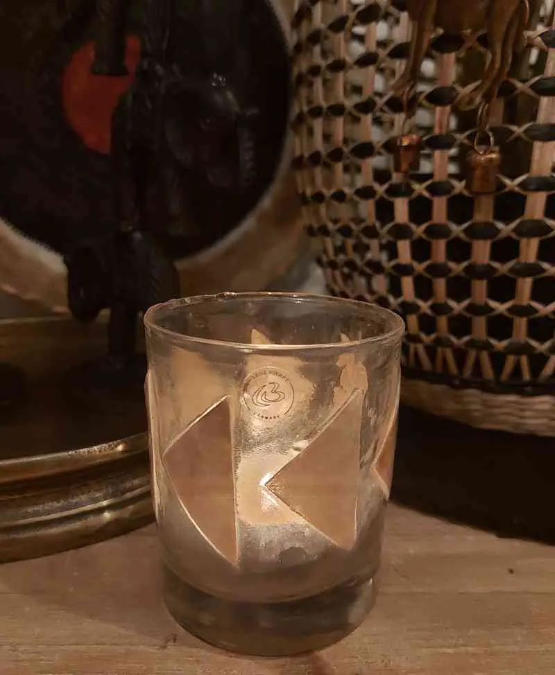 Teelichthalter ADINA Windlicht Glas Muschel Handmade LENE BJERRE