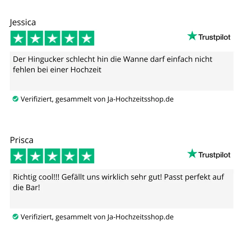 Personalisierte Zinkwanne zum Sektempfang
