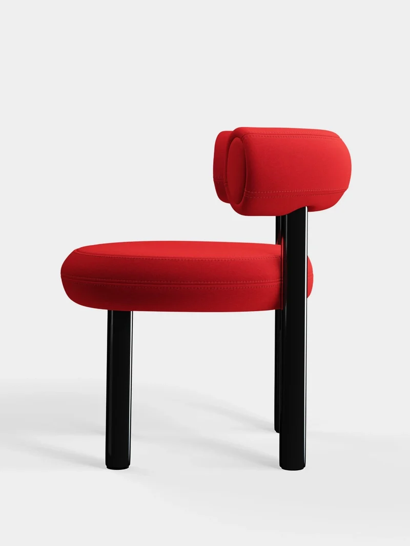 Fat Dining Chair - Rot-orange (Kvadrat Hero 2)