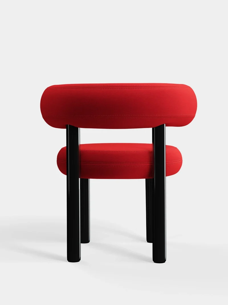 Fat Dining Chair - Rot-orange (Kvadrat Hero 2)
