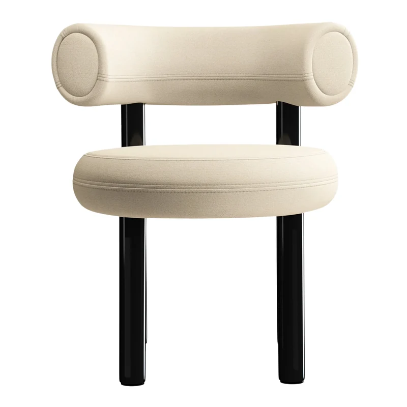 Fat Dining Chair - Weiß (Kvadrat Hallingdal 65 Wollmix)