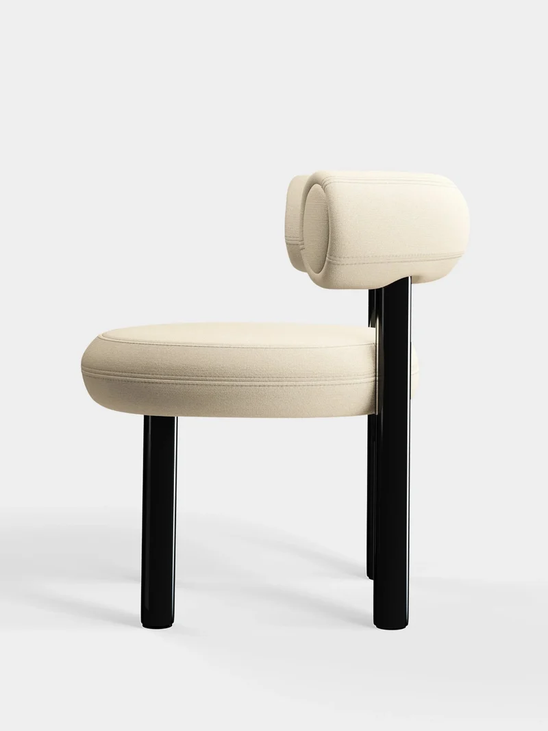Fat Dining Chair - Weiß (Kvadrat Hallingdal 65 Wollmix)