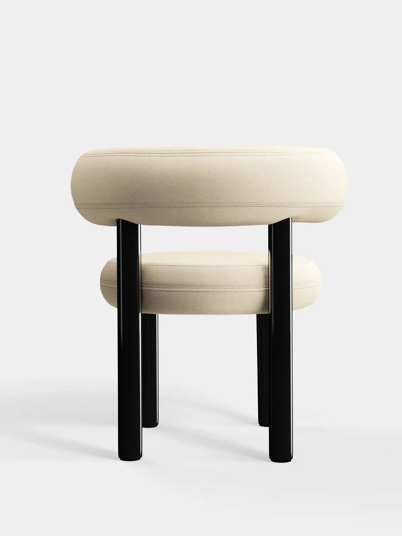 Fat Dining Chair - Weiß (Kvadrat Hallingdal 65 Wollmix)