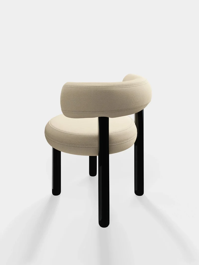 Fat Dining Chair - Weiß (Kvadrat Hallingdal 65 Wollmix)