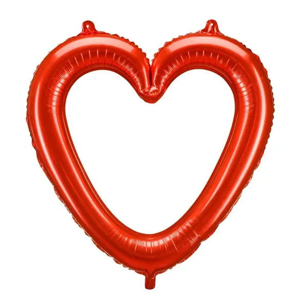 Fotobox Folienballon Herz Rahmen