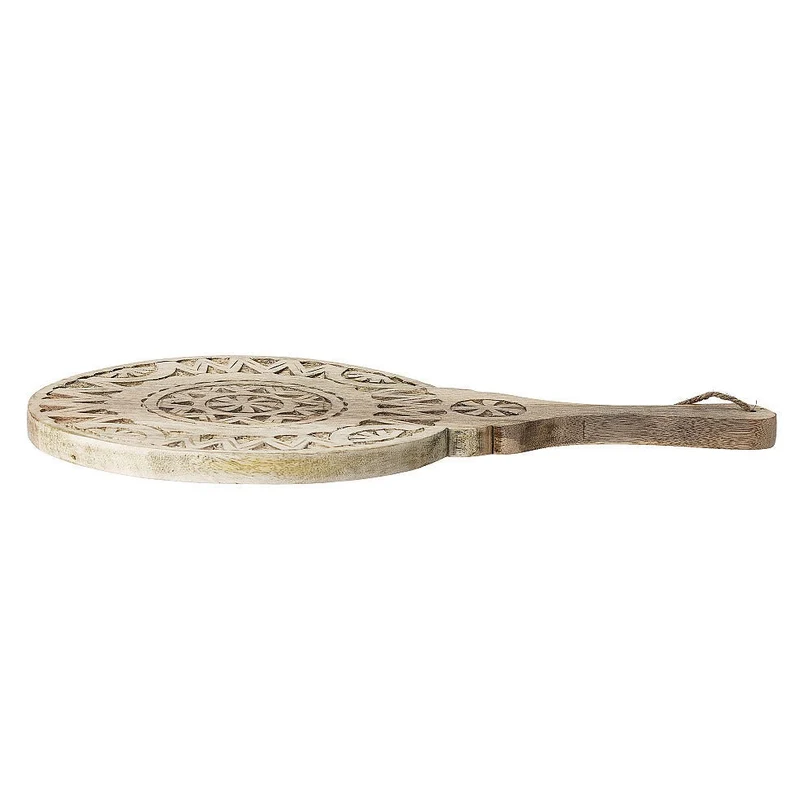 Bloomingville Holzbrett Servierbrett MANDALA 49,5x28x2 cm Mangoholz | mit Schnitzerei