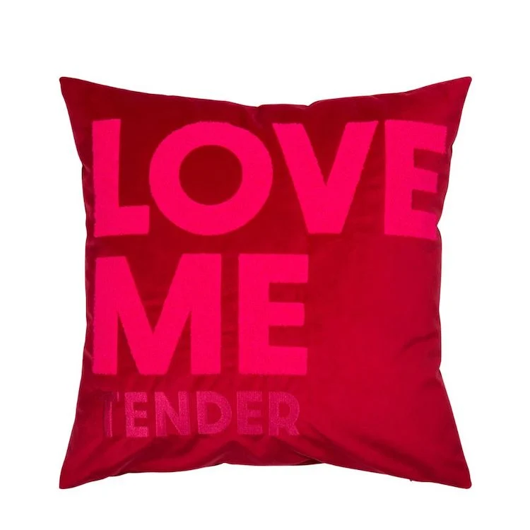 Pad Kissenhülle LETTERS Love me pink-red 45 x 45 cm
