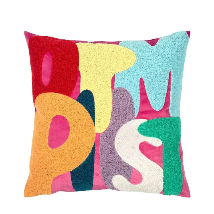 Pad Kissenhülle LETTERS Optimist multi-hot pink 45 x 45 cm
