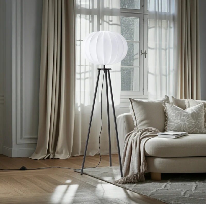 Elegante Stehlampe Wohnzimmer 125cm