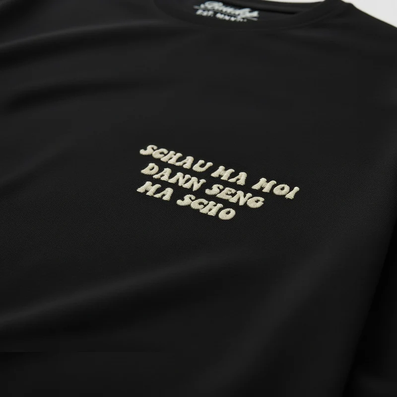 SCHAU MA MOI Stick T-Shirt schwarz