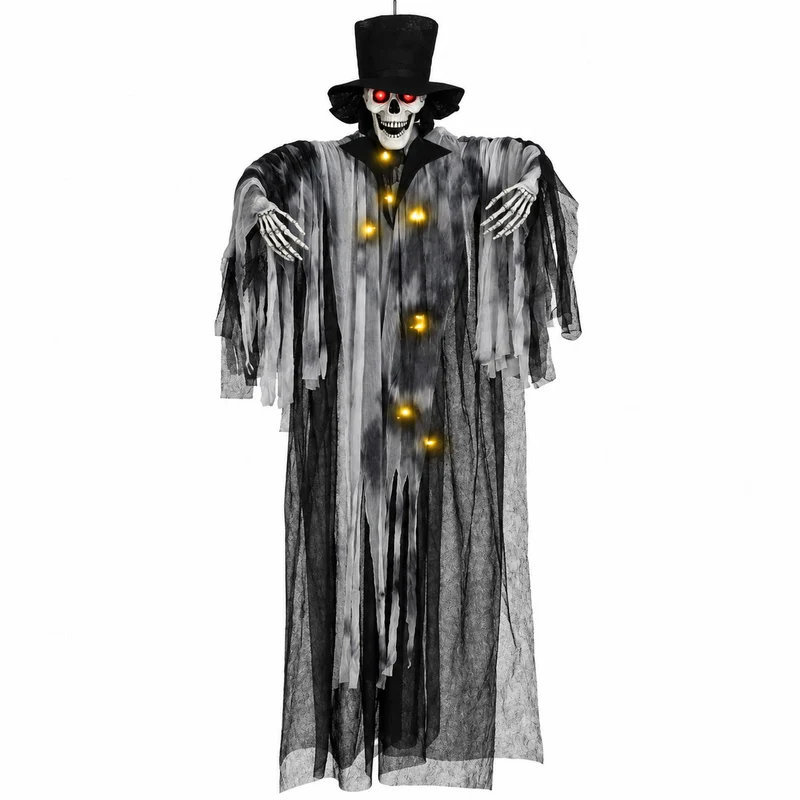 Halloween Figur "Skelett Bräutigam" Animiert | 180 cm - Licht