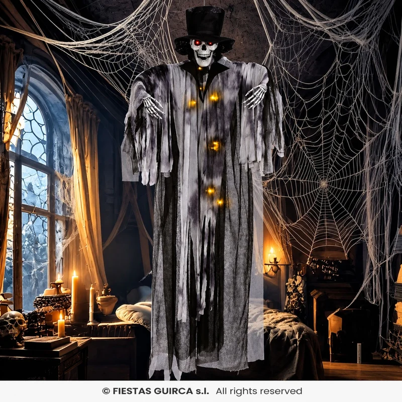 Halloween Figur "Skelett Bräutigam" Animiert | 180 cm - Licht