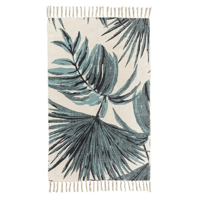 Teppich HAVANNA Printteppich bedruckt Fächerpalme 150x90 cm GoodWeave-zertifiziert