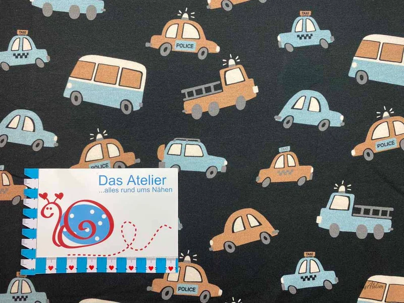BW-Jersey Cars, schwarz/bunt