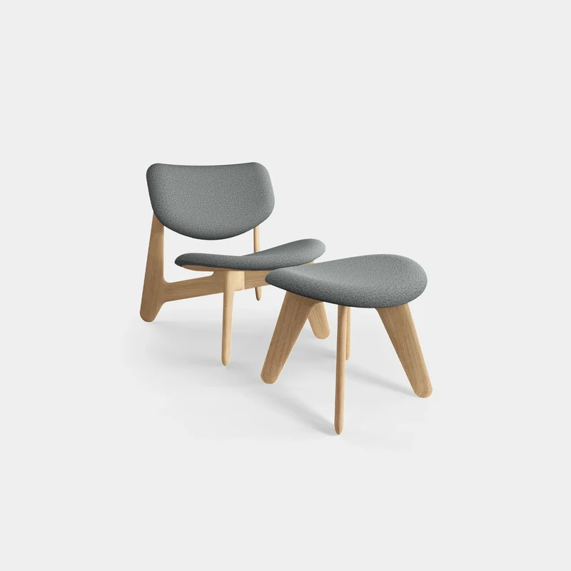 Slab Lounge Chair | Wohnzimmer Loungestuhl in grau