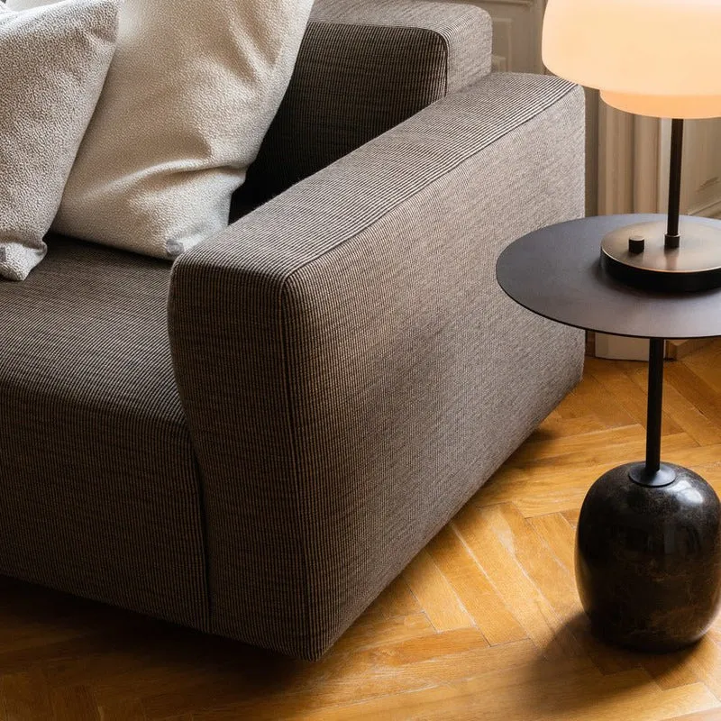 Beistelltisch Lato LN8 rund Warm Black/Emperador - &Tradition