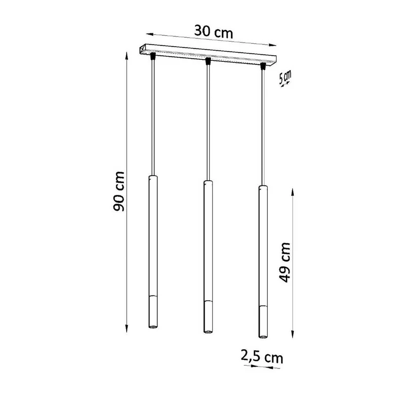 Küchen Pendelleuchte 3er Mozaica LED