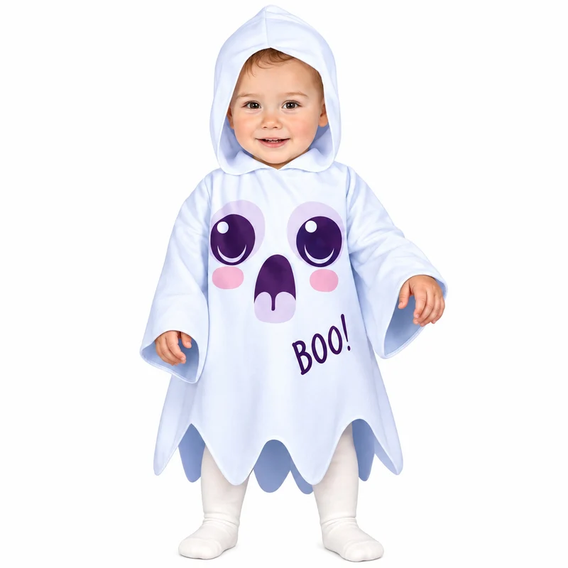 Halloween Babykostüm "Kleiner Geist" für Kinder | Weiß