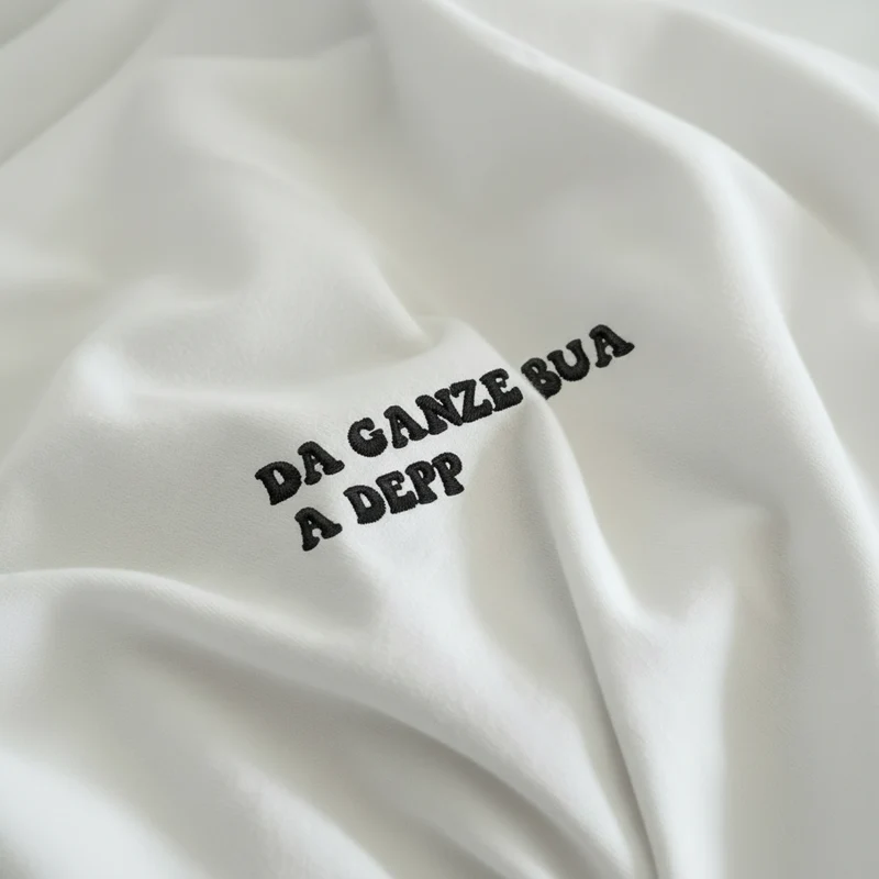 Da ganze Bua a Depp – Stick T-Shirt Weiß