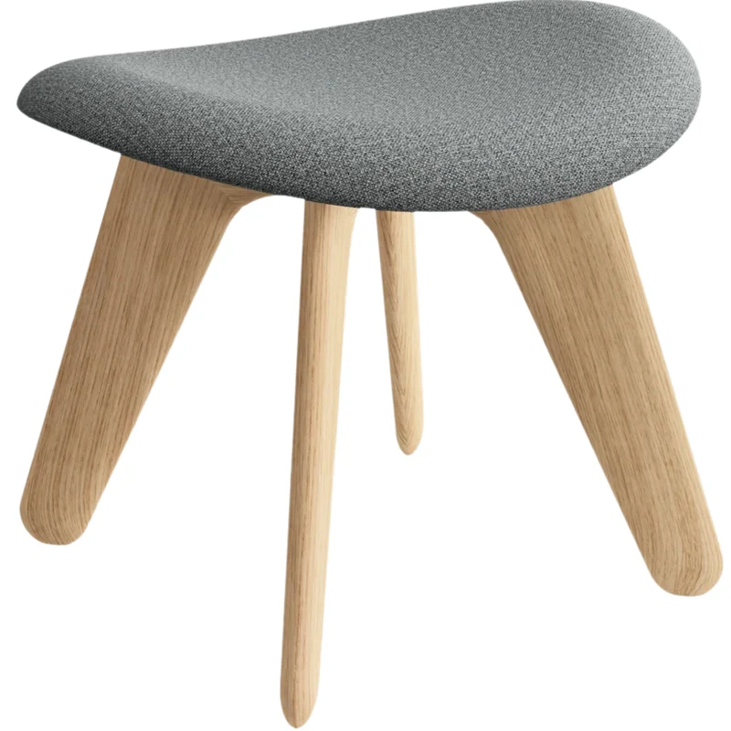 Slab Ottoman | Wohnzimmer Lounge Hocker in grau