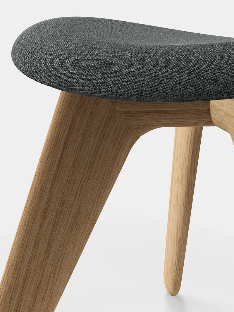 Slab Ottoman | Wohnzimmer Lounge Hocker in grau