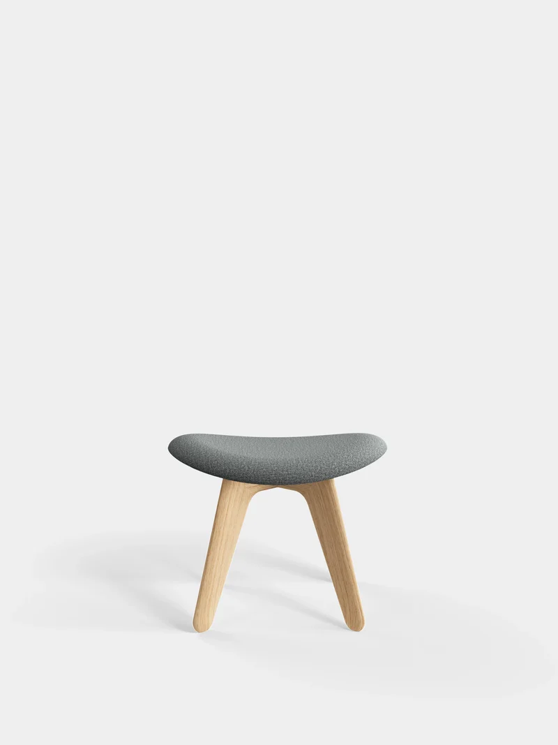 Slab Ottoman | Wohnzimmer Lounge Hocker in grau