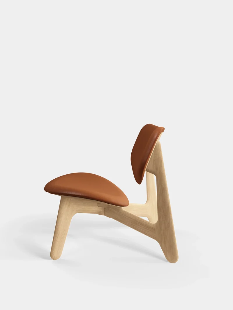 Slab Lounge Chair | Wohnzimmer Loungestuhl in Cognac