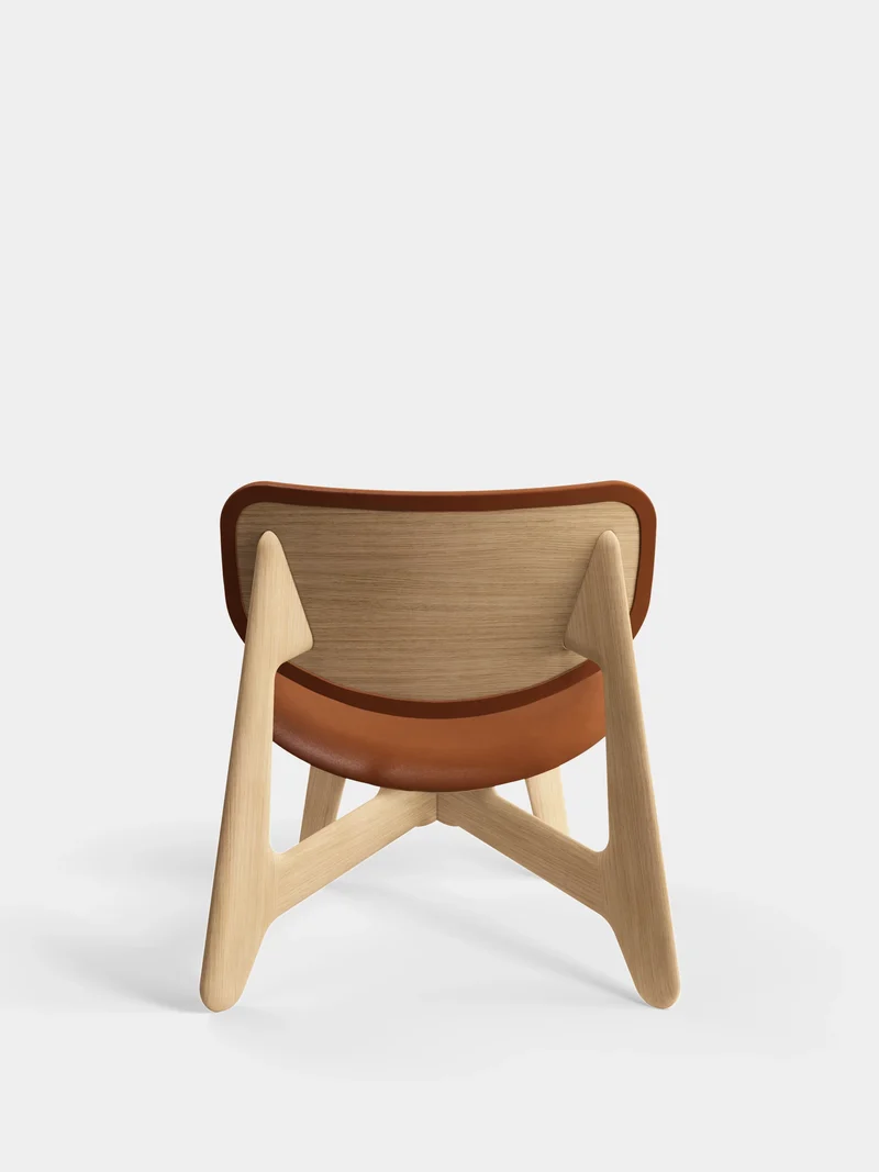 Slab Lounge Chair | Wohnzimmer Loungestuhl in Cognac